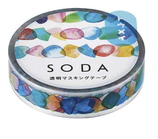 King Jim Hitotoki Soda Transparent Masking Tape - Drop Candy