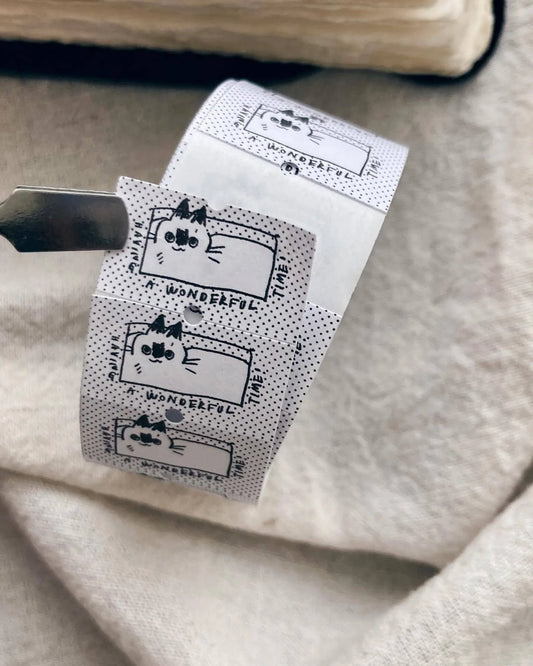Somesortof.fern Label Stickers - Cat in a Box