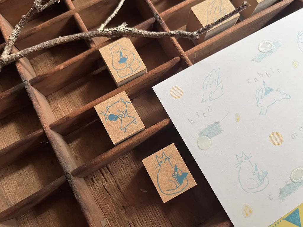 avocadomori Wooden Stamp Set - Nisse's Dopamine / Animals