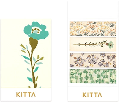 King Jim Kitta Portable Washi Tape - Flower 4