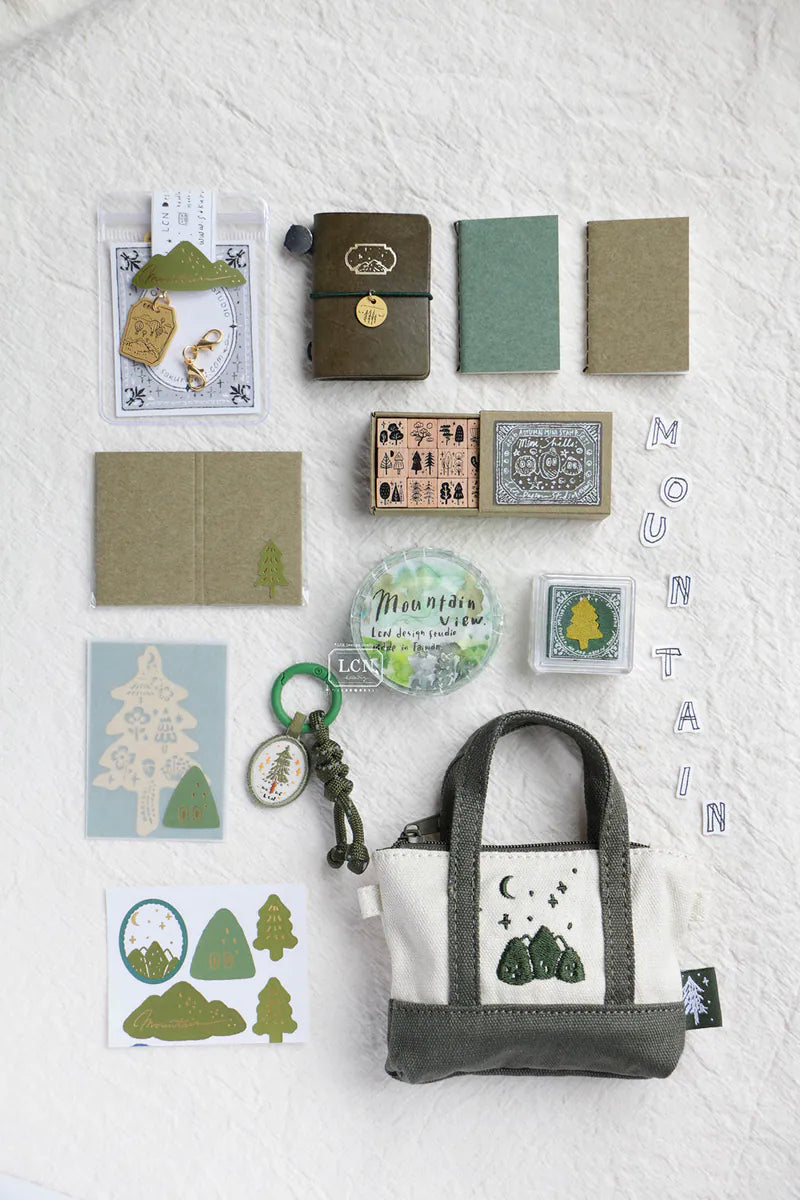LCN Design Studio 2026 Mini Tote Stationery Set - Mountain Green
