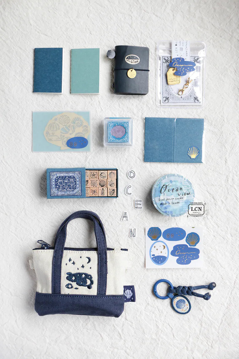 LCN Design Studio 2026 Mini Tote Stationery Set - Ocean Blue