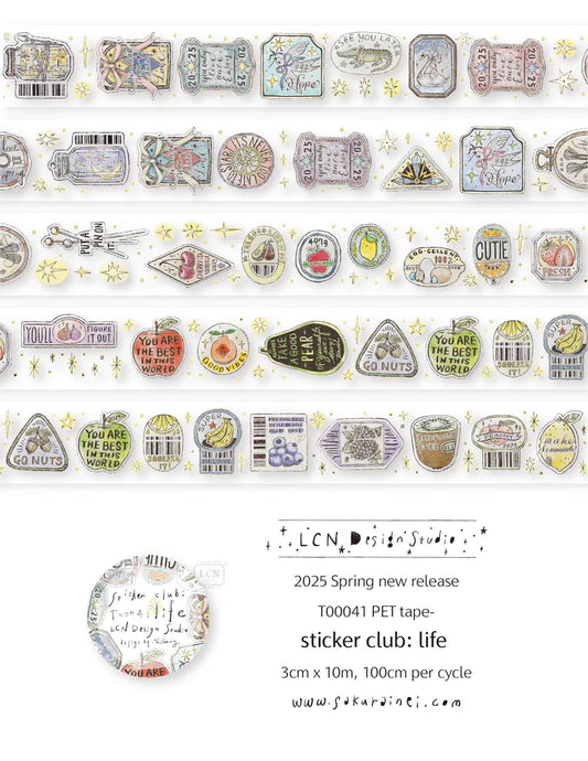 LCN Design Studio PET Tape - Sticker Club: Food 4 Life