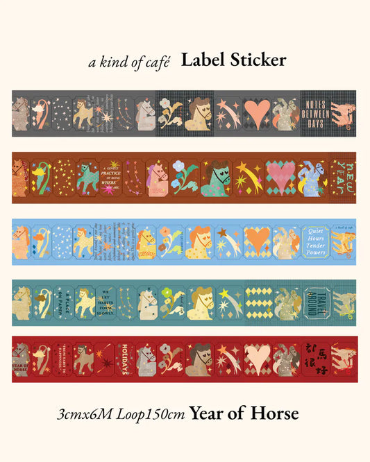a kind of Cafe Horse Fairytale Label Stickers