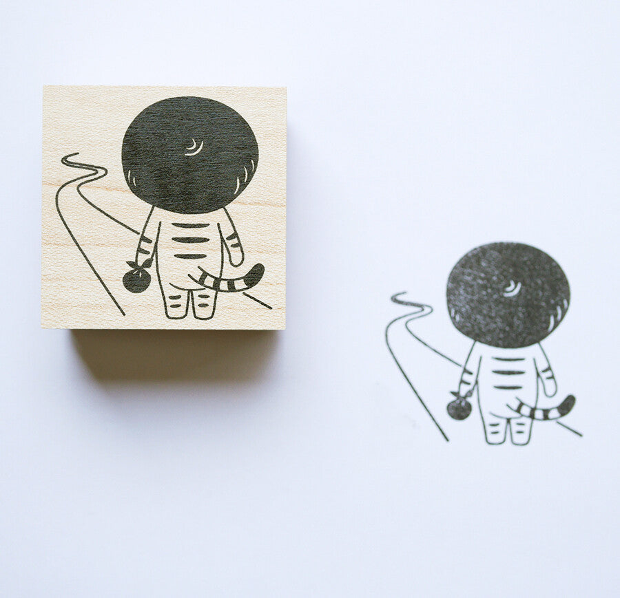 4legs Mushroom Cat Rubber Stamp - Walking