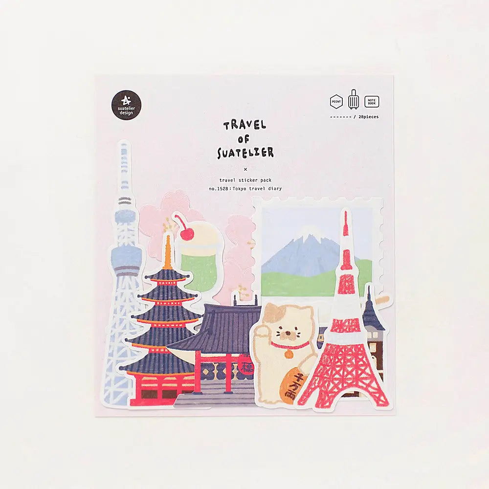 Suatelier Travel Sticker Pack - Tokyo Travel Diary