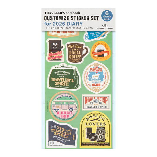 PRE-ORDER TRAVELER'S notebook Customized Sticker Set for 2026