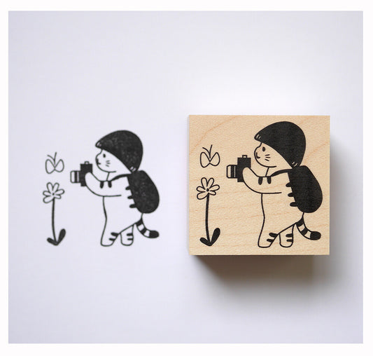 4legs Mushroom Cat Rubber Stamp - Capture Memories