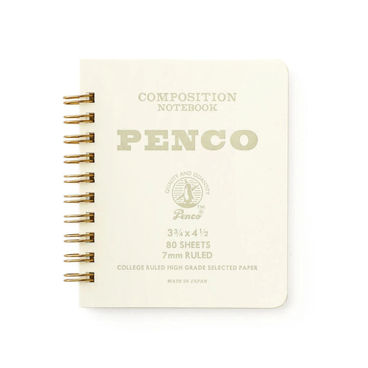Penco Small Coiled Notebook - White