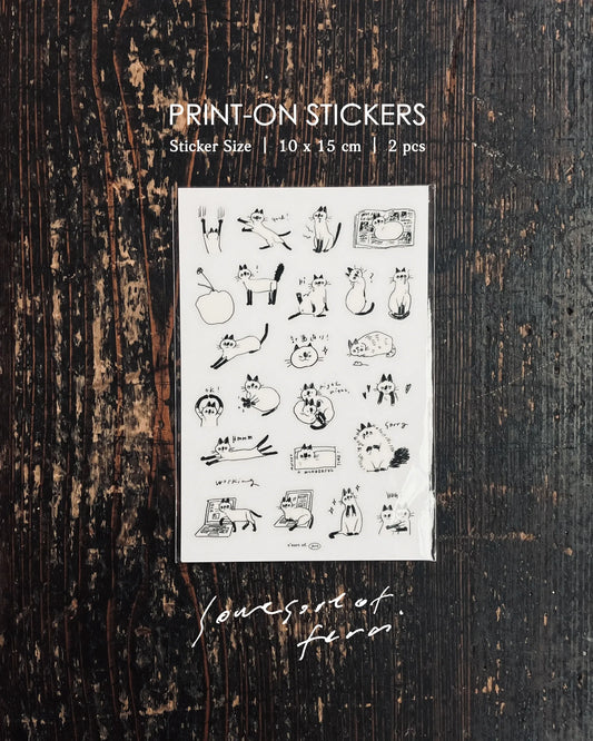 Somesortof.fern Print-on Stickers - Little Black Faces