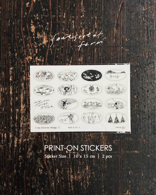 Somesortof.fern Print-on Stickers - Beloved Sketches