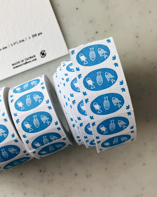 Somesortof.fern Label Stickers - Mini Fishes