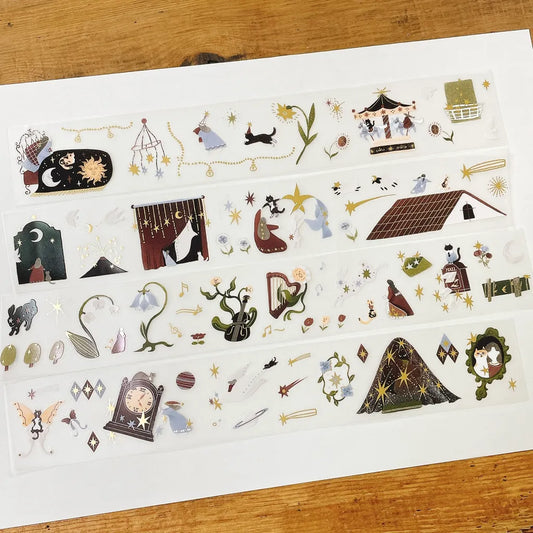 63 Penhouse x idiot_sandwich.exe Kiss-Cut Pet Tape -The Ongoing Dream with Gold Foiling