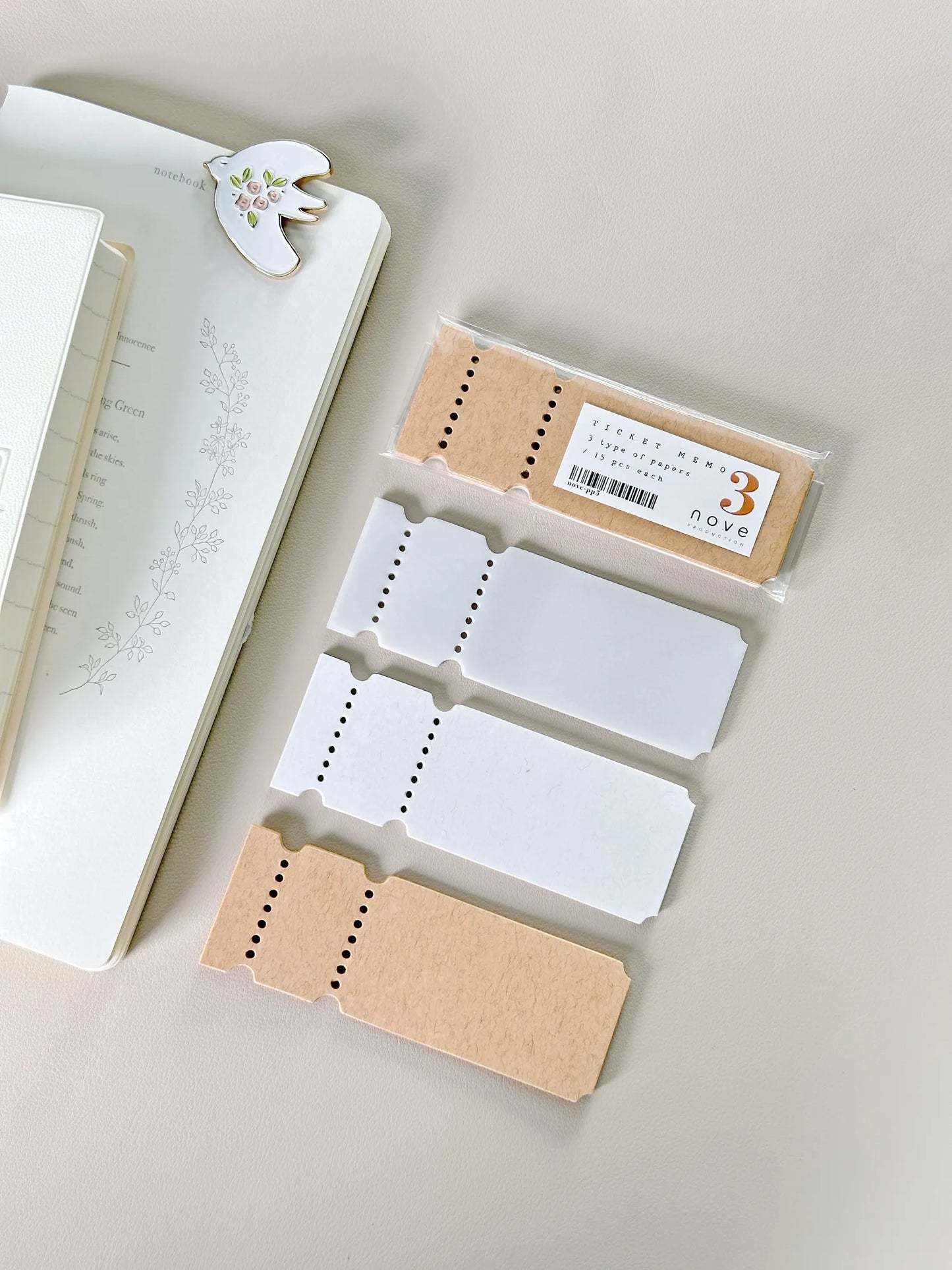 Nove Production Jourt'aime Ticket Memo Loose Sheets