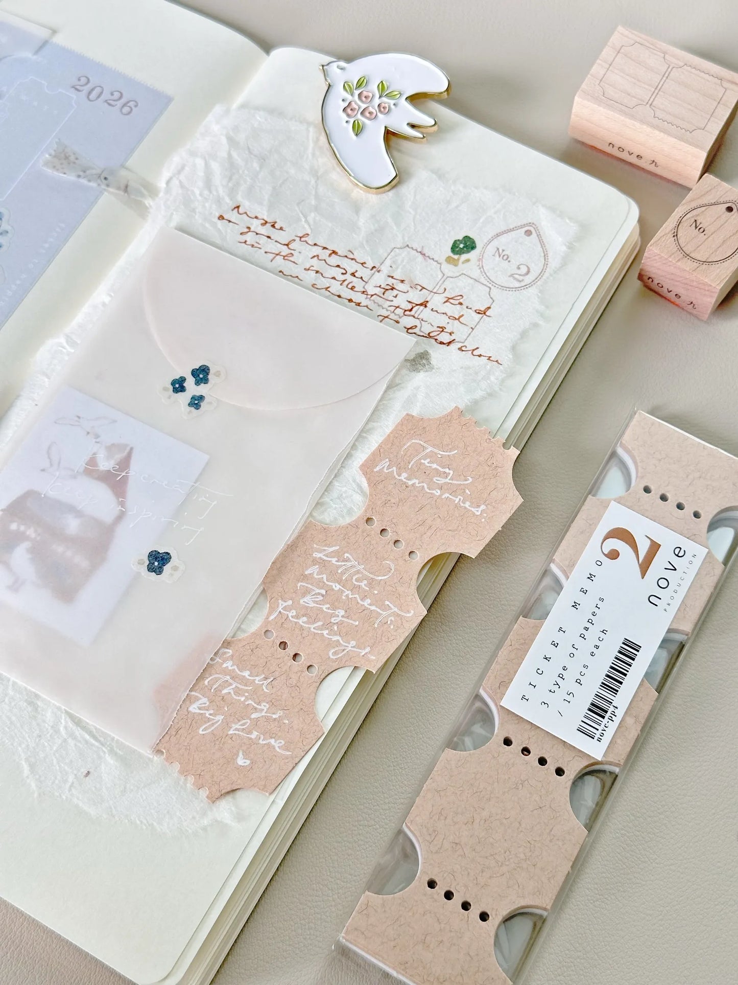 Nove Production Jourt'aime Ticket Memo Loose Sheets
