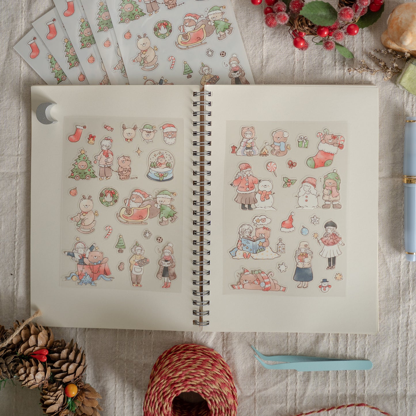 Sho Little Happiness PET Sticker Sheets - Beary Christmas