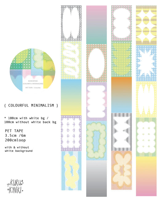 Kurukynki PET Tape - Day to Day Colorful Minimalism