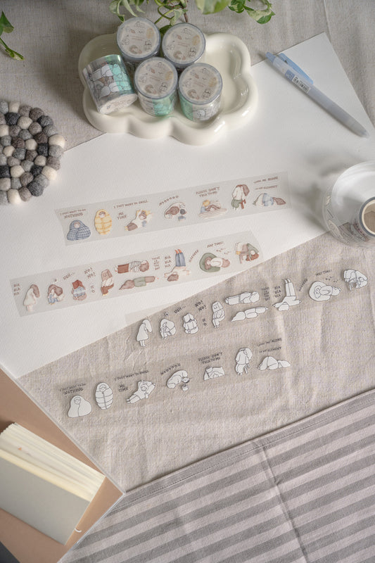 Sho Little Happiness Kiss Cut PET Tape - I Just Want To Do Nothing