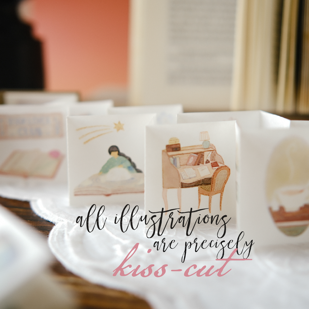Teayou Kiss Cut Washi Sticker Book - Enchanted Library