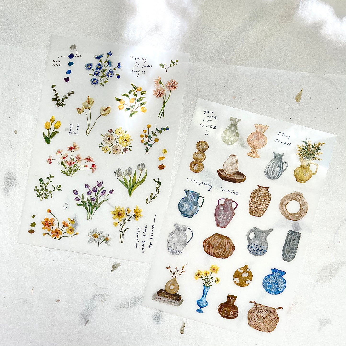 Pion Transfer Stickers - Floral