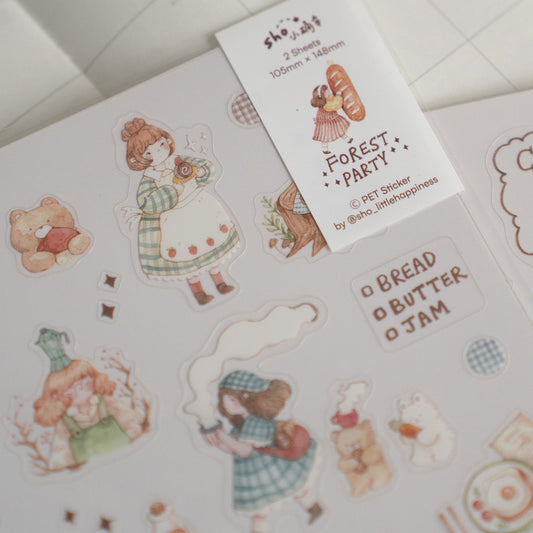 Sho Little Happiness PET Sticker Sheets - Forest Party