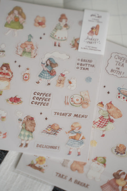 Sho Little Happiness PET Sticker Sheets - Forest Party