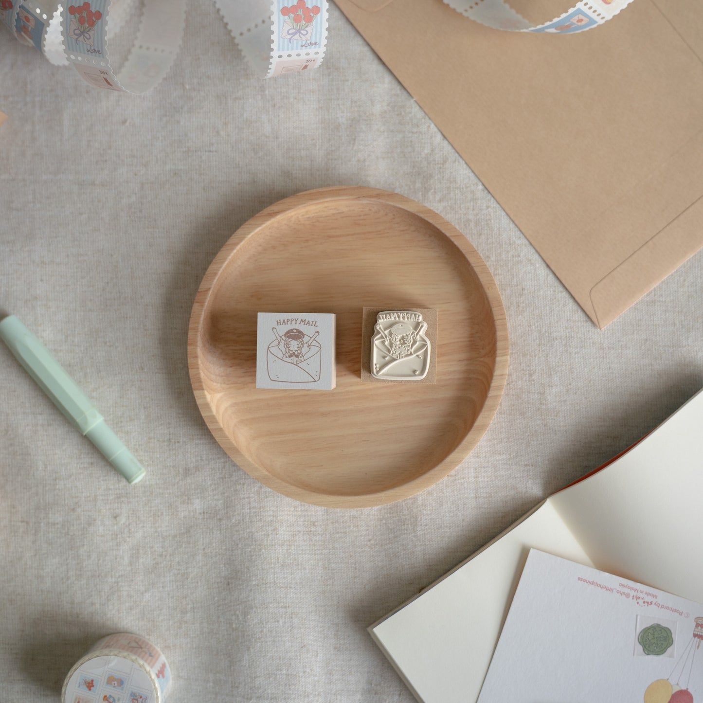 Sho Little Happiness Rubber Stamp - Happy Mail