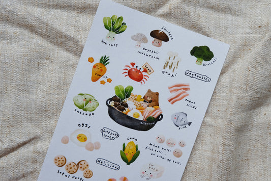 Eileen Tai Sticker Sheet - Hotpot Bear