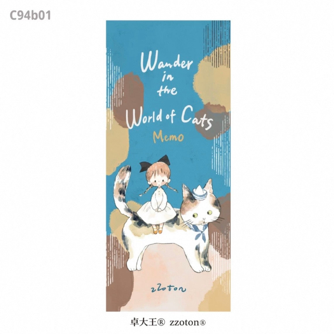 zZoton Molinta Memo Pad - Wander in the World Of Cats