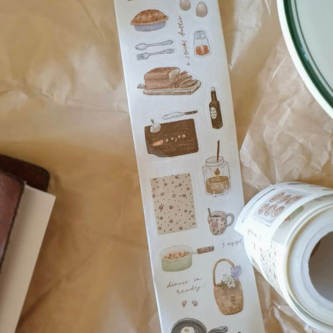 Yeoncharm Kiss-Cut Washi Tape - Grandma's Kitchen