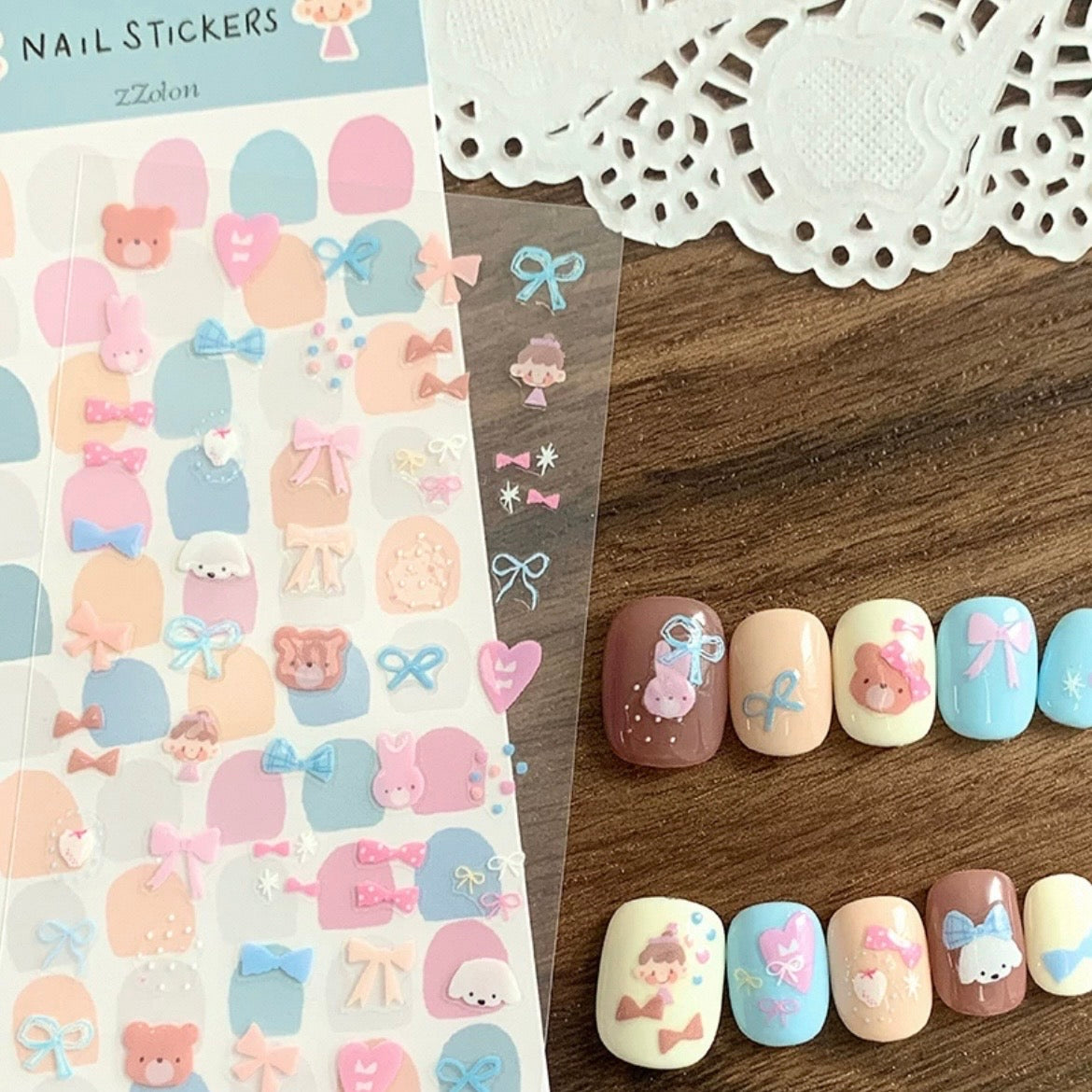 zZoton Molinta Nail Stickers - 6 Designs