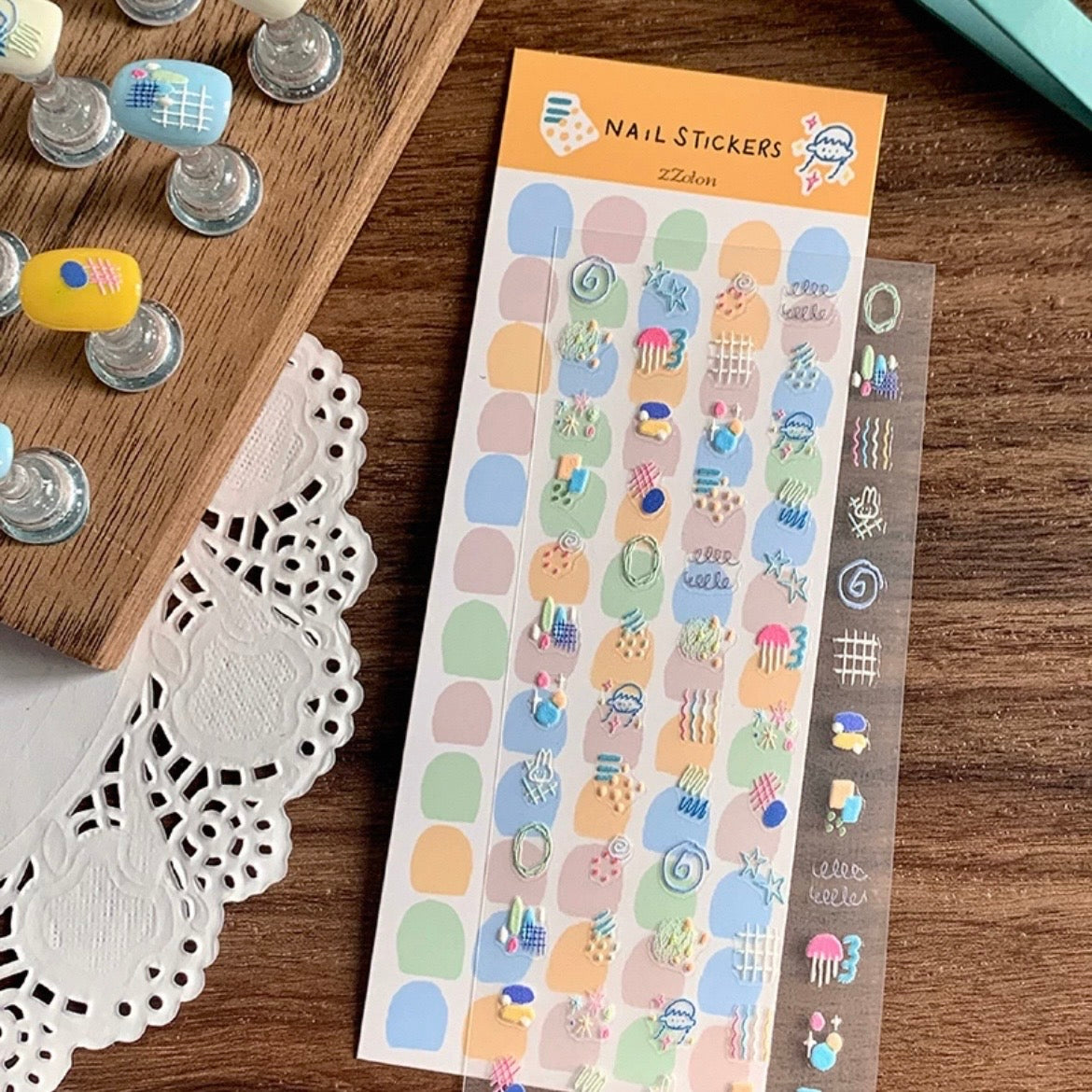 zZoton Molinta Nail Stickers - 6 Designs