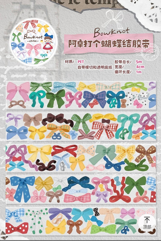 zZoton Molinta Kiss Cut  PET Tape - Bow Knot