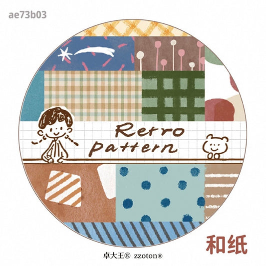 zZoton Molinta Kiss-Cut Washi Tape - Retro Pattern