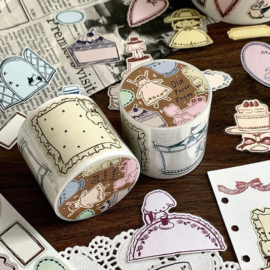 zZoton Molinta Kiss-Cut Paper Tape - Old Paper Pages