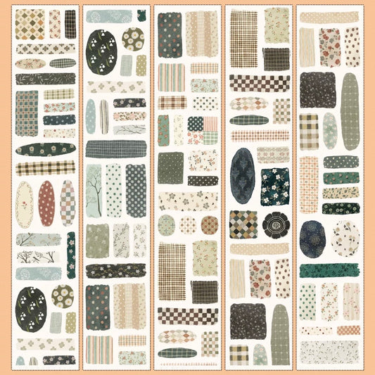 Yier Studio Kiss-Cut PET Tape - Floral Patchwork