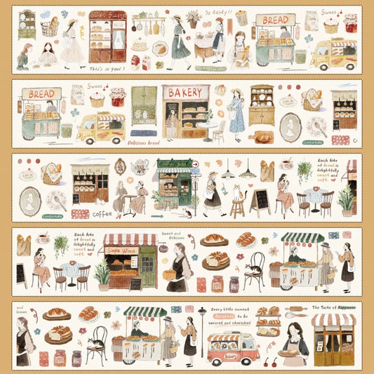 Yier Studio Kiss-Cut  PET Tape - Bakery Daily Life
