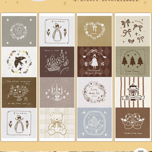 Yier Studio Die Cut Sticky Memo Roll - Retro Fairy Tale