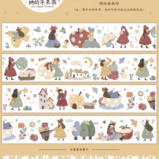 Yier Studio Kiss-Cut  PET Tape - Her Apple Orchard