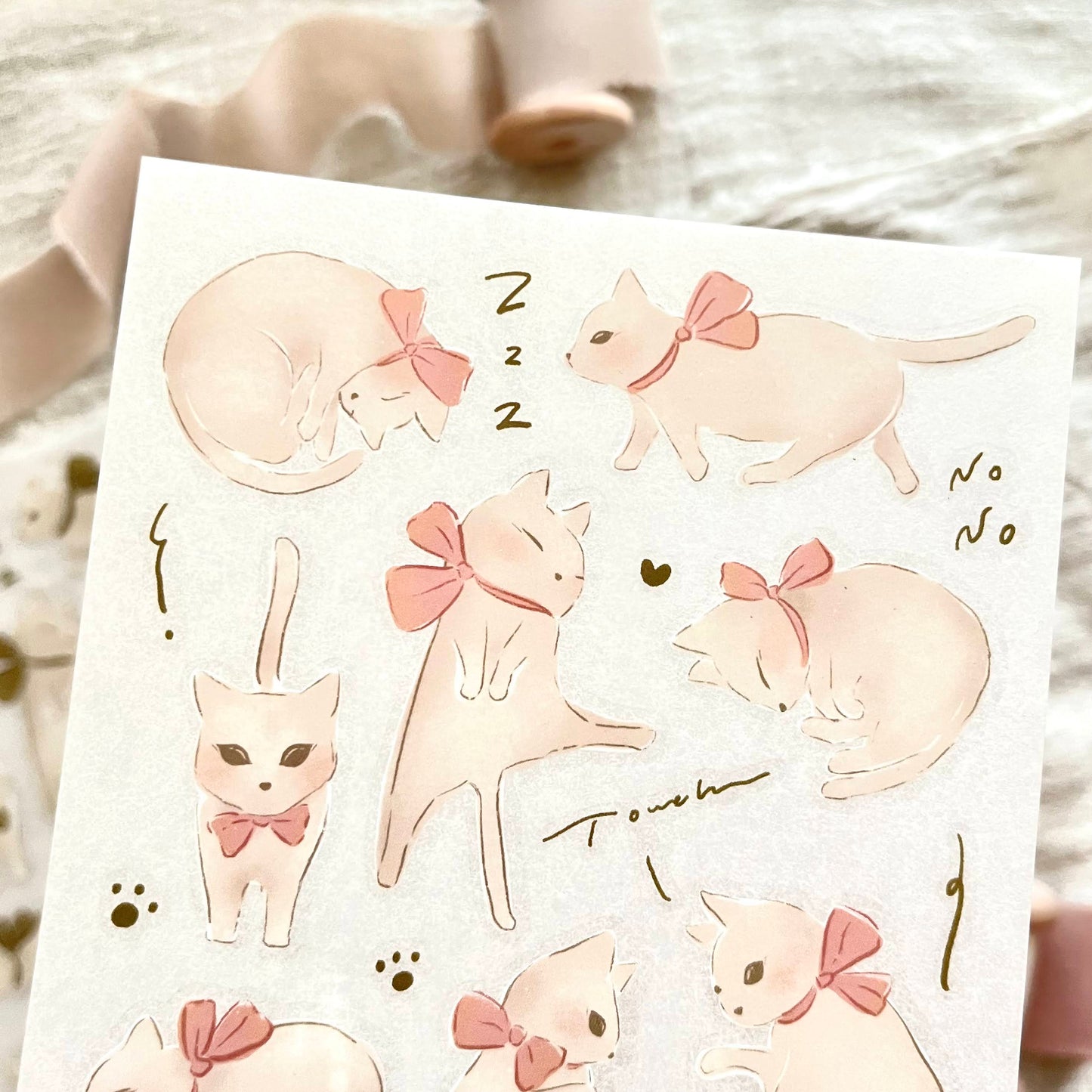 Breezy Studio Transfer Stickers - Milky Cat