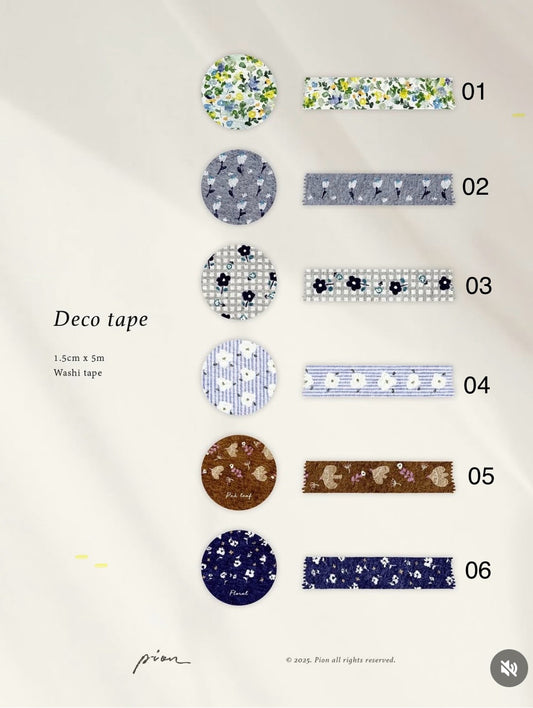 Pion Washi Tape - Deco Tape 01-06