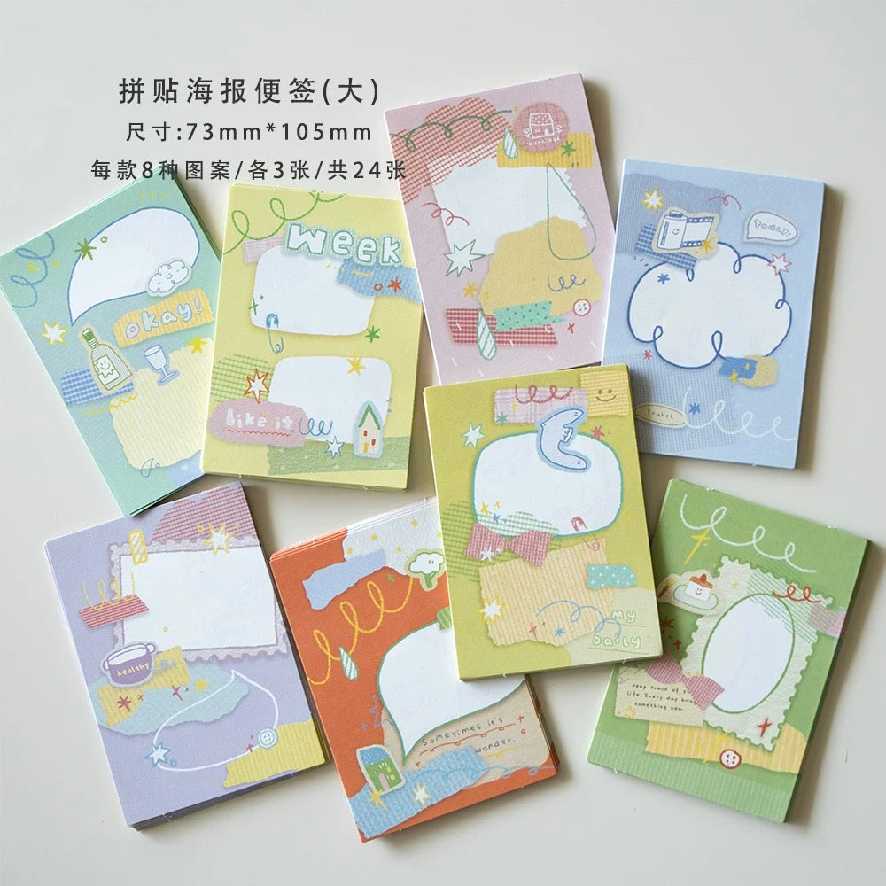 Orange Studio Memo Sheet Set - Collage Poster Large