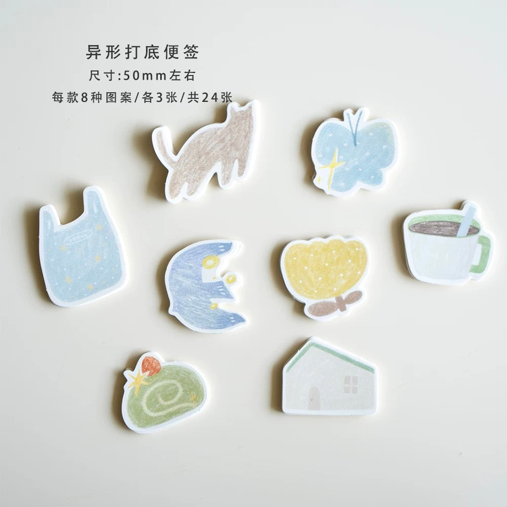 Orange Studio Die Cut Memo Sheet Set - Basic Shapes