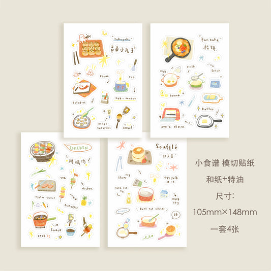 Orange Studio Washi Sticker Sheet Set - Recipes