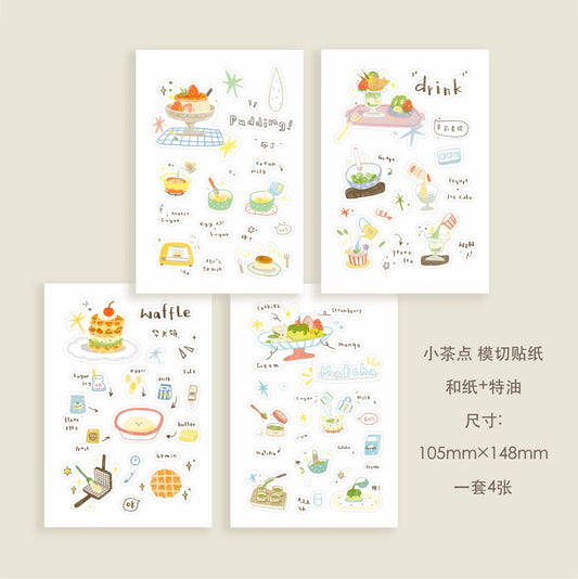 Orange Studio Washi Sticker Sheet Set - Dessert Recipes