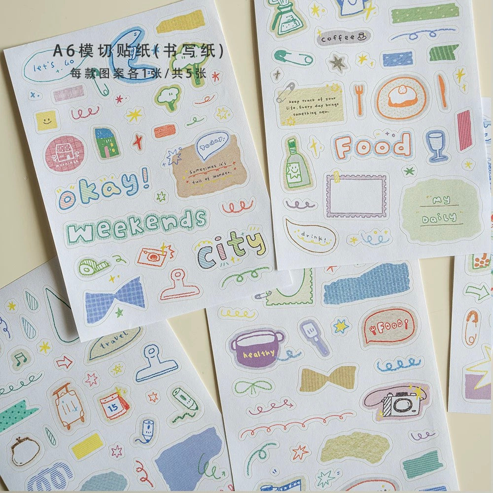 Orange Studio Sticker Sheet Set -Graffiti Posters