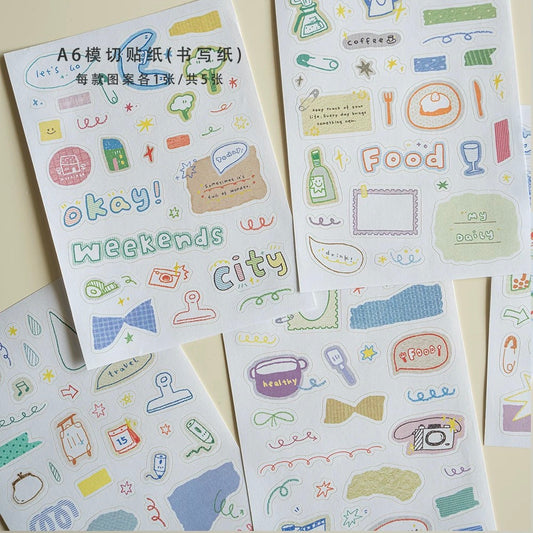 Orange Studio Sticker Sheet Set -Graffiti Posters