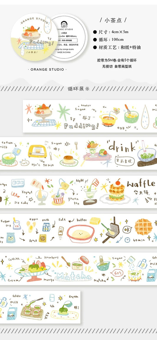 Orange Studio Washi Tape - Dessert Recipes