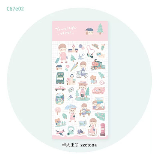 zZoton Molinta Sticker Sheet - Travel Life