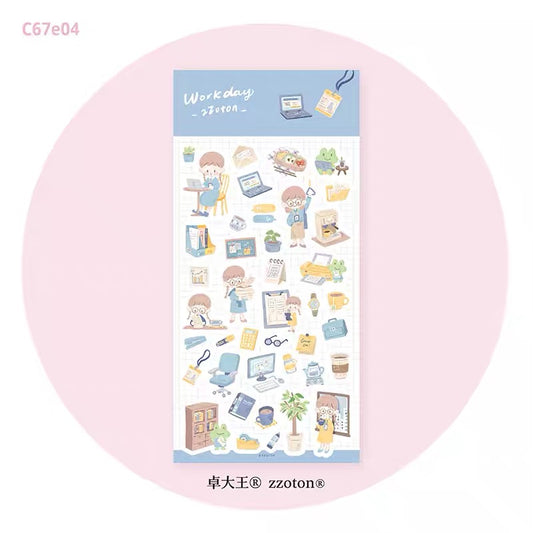 zZoton Molinta Sticker Sheet - Work Day